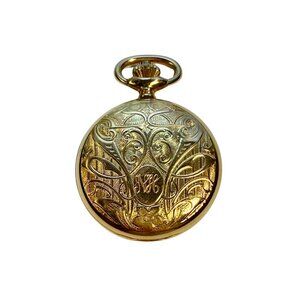 NORTH STAR Round Gold Pocket Watch w/ Engraving